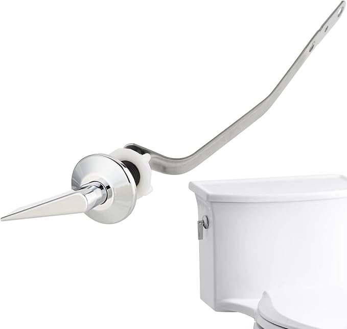 Side Mount Toilet Handle Replacement Compatible with Kohler ‎K-11069/1067577-CP Archer Collection Toilet Tank Flush Trip Lever, Polish Chrome
