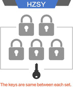 Padlocks Keyed Alike, Pack of 60, Laminated Steel Keyed Lock (1-9/16", 40mm), Padlocks with Same Key, Long Shackle, for Toolbox, Locker & StorageUnit or More