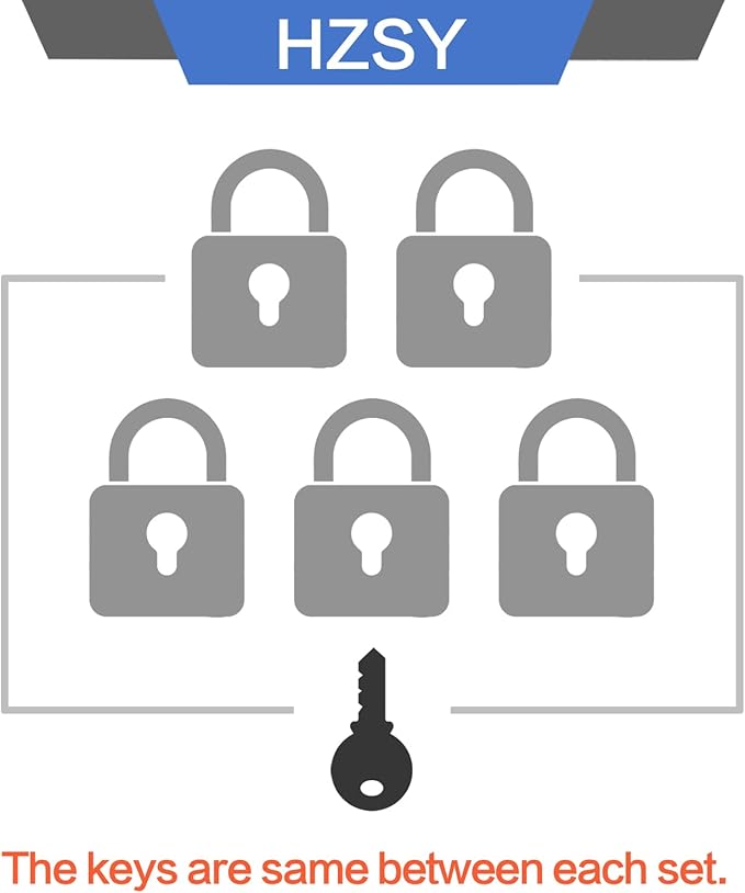 Padlocks Keyed Alike, Pack of 12, Laminated Steel Keyed Lock (1-9/16", 40mm), Padlocks with Same Key, Normal Shackle, for Toolbox, Locker & StorageUnit or More
