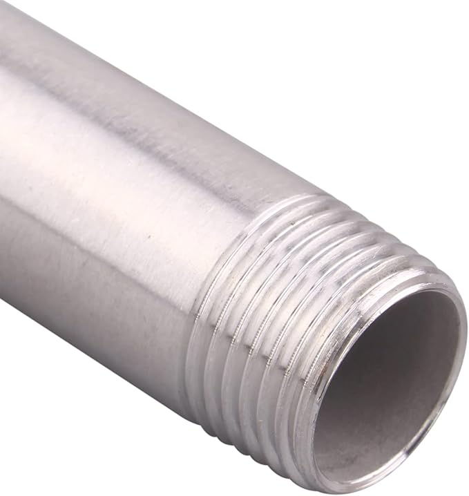 3/8" X 3/8" NPT Male Nipple Stainless Steel 304 Cast Pipe Coupling Fitting 2" Length (pack of 2)