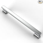 Asidrama 10 Pack 7 Inch(177mm) Polished Chrome Kitchen Cabinet Handles, Cabinet Pulls Kitchen Cabinet Hardware for Cupboard Drawer Pulls