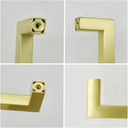 30 Pack 5 Inch Hole Center Brushed Brass Stainless Steel Square Cabinet Pulls Brushed Gold Cabinet Handles Drawer Handles Cupboard Handles
