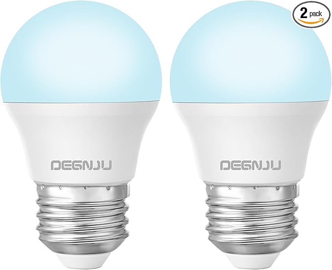 LED Refrigerator Light Bulb, 40 Watt Equivalent, 120V, Fridge Light Bulb 5000K Daylight White, A15 Appliance Bulb 5.5W for Freezer, 650LM, E26 Standard Base, 120V, Non-Dimmable, 2 Pack