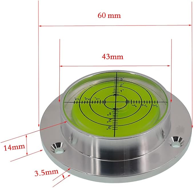 Universal Horizontal Bubble High Precision Household Compass Level Level Horizontal Bead Level Ruler (60mm) (m258890)