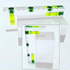 Transparent Rectangular high-Precision L-Shaped Level Integrated Small Household Magnetic Water Level (green, 120 * 51 * 13mm)
