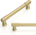 10 Pack Brushed Gold Cabinet Pulls 5 Inch(128mm) Kitchen Cabinet Handles Cabinet Hardware for Drawer Pulls