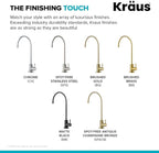 KRAUS Purita 100% Lead-Free Kitchen Water Filter Faucet in Spot Free Stainless Steel, FF-100SFS