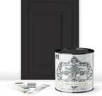 ALL-IN-ONE Paint, Durable cabinet and furniture paint. Built in primer and top coat, no sanding needed. Includes our 30 featured color card - Warm Embers (warm black), Quart