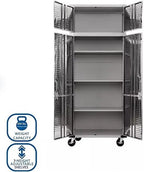 Heavy Duty 8-Piece Steel Garage Cabinet Storage Set with Rolling Workbench, 12 Feet Wide (Granite)