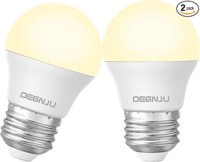 LED Refrigerator Light Bulb, 40 Watt Equivalent, 120V, Fridge Light Bulb 2700K Soft White, A15 Appliance Bulb 5.5W for Freezer, 650LM, E26 Standard Base, 120V, Non-Dimmable, 2 Pack