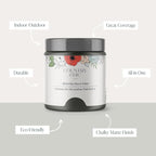 Country Chic All-in-One Chalk Paint for Furniture, Cabinets, Home Decor, Eco-Friendly, Matte Finish, Built-In Primer & Top Coat for Wood, Metal - Rocky Mountain (Charcoal Grey) - 8 oz (237 ml)