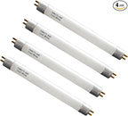 6'' F4T5/CW Under Cabinet Bulb,T5 4W Cool White Linear Fluorescent Tube,Replacement Bulb for GE,Eiko 15501, Sylvania 20416,Sunlite 05040, Rayovac,Coleman Lantern,G5 Bi-Pin Base,4100K (4PACK)