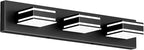 Ralbay LED Modern Bathroom Vanity Lights Black 3-Light 24inch Matte Black Modern Acrylic Bathroom Wall Lighting Fixtures Over Mirror