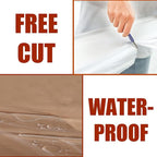 10 Pieces Plastic Drop Sheets for Painting, Waterproof and Dust-Proof Clear Cloth for Furniture Cover, 9x12 Feet Tarps