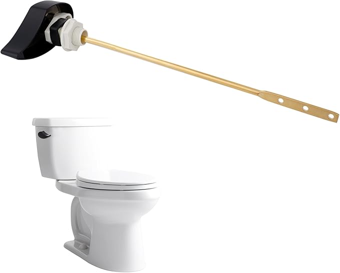 Hibbent Toilet Handle Tank Flush Lever Replacement Compatible with TOTOTHU004-CP Trip Lvr for ST701, CST854, Side Mount Toilet Flush Handle, Toilet Trip Lever, Matte Black