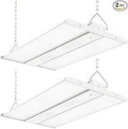 (2 Pack) LED high Bay Shop Light 220W 30800 Lumens 5000K 100-277V Dimmable, Commercial Linear Bay Lights for Warehouse Workshop Supermarket Stadium, Power Tunable 220W/165W/110W, 2FT