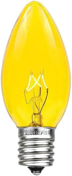 Novelty Lights 500 Case C9 Outdoor Christmas Replacement Bulbs, Yellow, E17/C9 Intermediate Base, 7 Watt