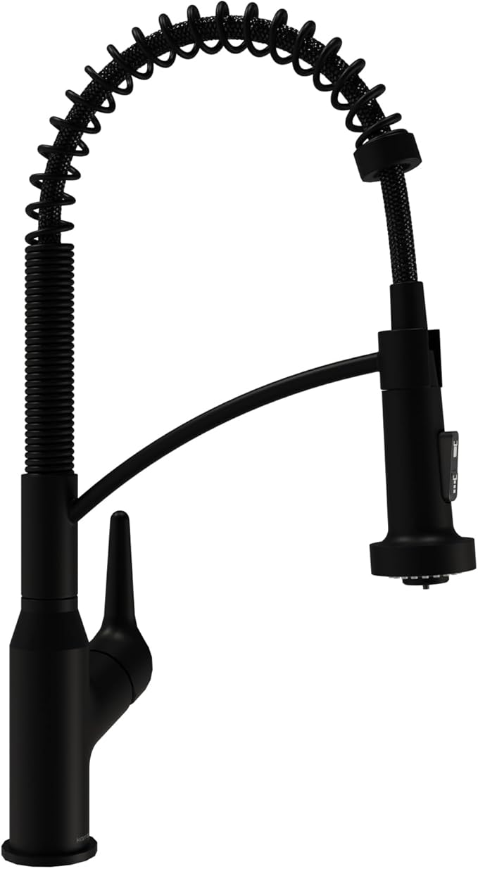 Karran Scottsdale Single-Handle Pull-Down Sprayer Kitchen Faucet in Matte Black