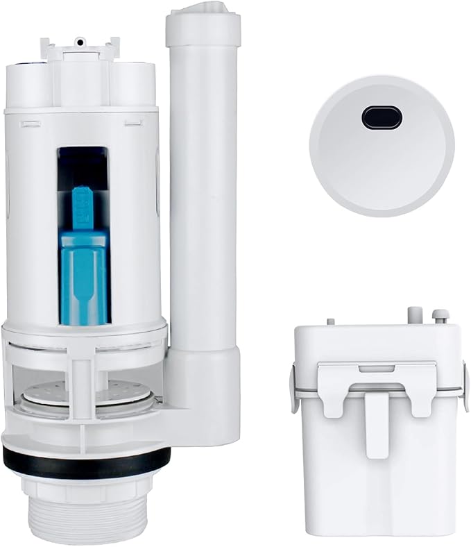 KERDE 2-Inch Automatic Toilet Flusher - Dual Flush Valve with Button, Repair Kit for 2-Piece Toilet (2F-19CM)