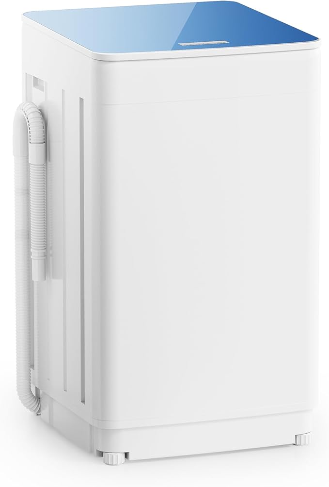Auertech 18 lbs Portable Washing Machine, Fully Automatic Portable Washer with LED Display, 7 Wash Cycles, 4 Water Levels, Top Load Washing Machine for Apartment, RV, Dorm, Home
