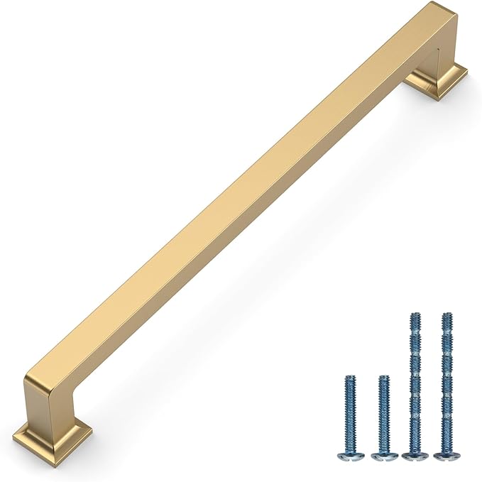 10 Pack 8.8"(224mm) Champagne Bronze Cabinet Pulls Kitchen Cabinet Drawer Handles Champagne Hardware for Cabinets Cupboard