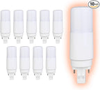 GoodBulb 9 Watt Replacement Omni LED Plug-in Light Bulbs | Commercial 7 Watt Hybrid 2 Pin GX23 Base 3500K Neutral White | High Output 700 Lumens | 260° Beam LED PL Light Bulbs | 10 Pack