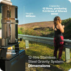 British Berkefeld Doulton 3.17 Gallon W9361137 Countertop Gravity-Fed Water Filtration System Using Ultra Sterasyl Ceramic Filter Candles