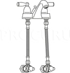 [4-Pack] PROCURU 48" (4Ft) Faucet Supply Line Connector, 3/8"C x 1/2"F Braided Stainless Steel (9SF48-4P)