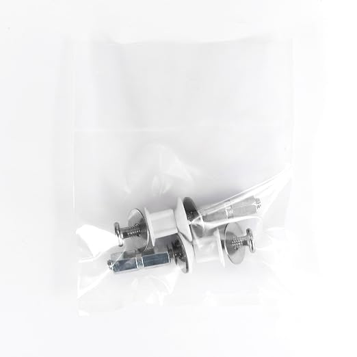 2Pcs Universal Toilet Tank Bolts Nuts, Heavy Duty Toilet Seat Screw Bolt Set, Premium Stainless Steel Hardware with Rubber Washers, Extra Long Nuts Easy Installation (MFL01)