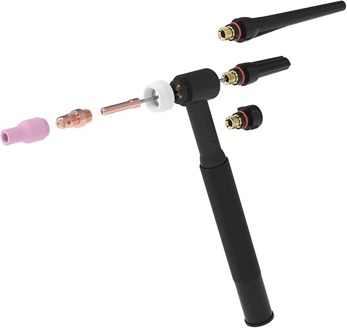 TOOLIOM 71Pcs TIG Welding Torch Accessories Kit Stubby Gas Lens Glass Cup Ceramic Cup Back Cap Kit for WP-17/18/26