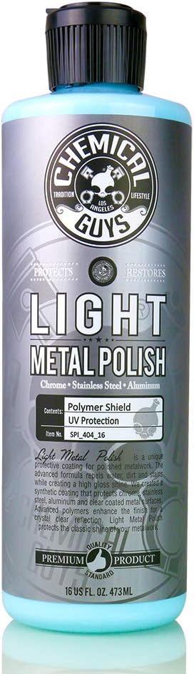 Chemical Guys SPI_404_16 Light Metal Polish (Works on Chrome, Stainless Steel, Aluminum & More), 16 fl oz