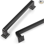 COTYKILEY 20 Pack 5 Inch(128mm) Matte Black Kitchen Cabinet Handles Black Cabinet Pulls Cabinet Door Handles Kitchen Cabinet Hardware Cupboard Drawer Pulls Dresser Handles