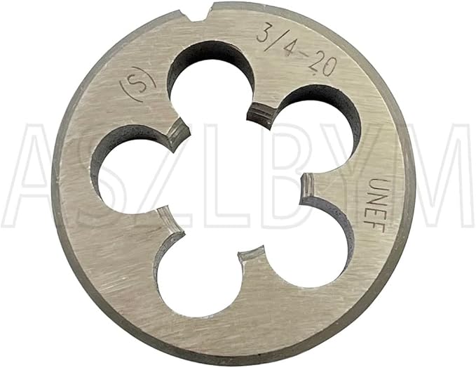 3/4-20 HSS Tap And Die Set， UNEF Machine Thread Tap And UNEF Round Thread Die Right Hand