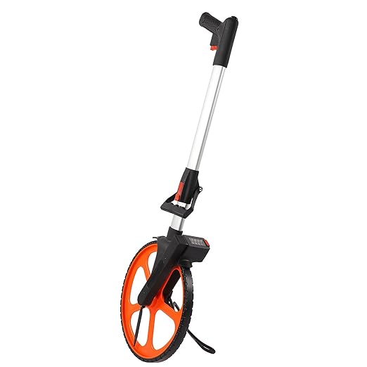 Manual Distance Measuring Wheel, 0-9999.9 ft Range, Nylon PC Aluminum Construction