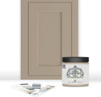 ALL-IN-ONE Paint, Durable cabinet and furniture paint. Built in primer and top coat, no sanding needed. Includes our 30 featured color card - Tapestry (khaki brown), 8oz Sample