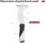 Mister Rui 5 in 1 Paint Brush Comb and Roller Cleaner Tool, Stainless Steel Paint Brush Cleaner with Hammer Base & Anti-Slip Grip, for Professional Painters & DIYers