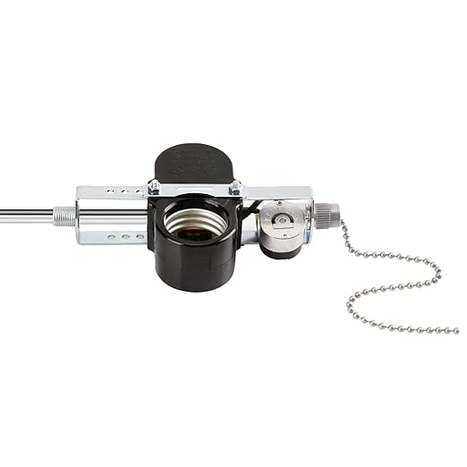 Ceiling Fan Light E-27 Multi Lampholder Socket Ceiling Fan Switch ZE-310D Socket with ZE-109M Pull Chain Switch (Nickel)