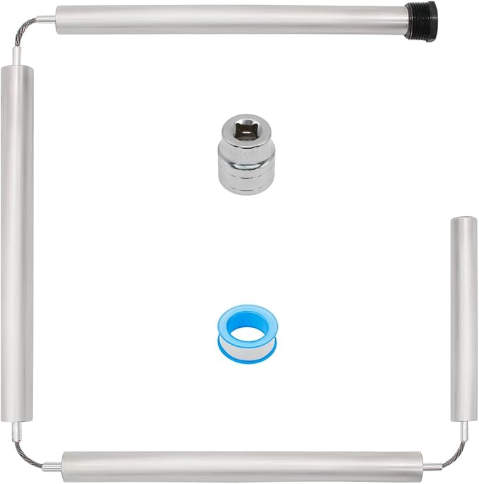 44" Flexible Magnesium Anode Rod, Hot Water Heater Anode Rod Replace for GE, Rheem, Reliance, Richmond, Kenmore Water Heater Including 1-1/16" Hex Socket Tool and Teflon Tape