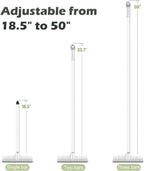 BOOMJOY 2 Pack Floor Scrub Brush with Long Handle, 2 in 1 Scrape and Brush, for Cleaning Deck, Tile, Grout, Kitchen, Patio, Garages