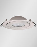4-inch Gimbal LED Recessed - 4 in Lighting 6Pack Canless Brushed Nickel Trim 90° Tilt Swivel LED Eyeball Wafer Slope Ceiling Adjustable Spotlight Dimmable Brushed Nickel 4 inch 6 Pack