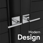 Mega Handles Prime Dummy Door Handles - 6 Pack Heavy Duty Chrome Door Handles, Non-Turning Door Handle for Closet & French Doors, Single Side, Fits All Standard Doors - Polished Chrome