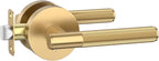 Asidrama 1 Pack Champagne Bronze Privacy Door Handles, Door Lever with Door Knobs Indoor for Bedroom or Bathroom, Heavy Duty Door Handles Interior with Locks for Left Right Sided Doors