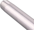 1/4" X 1/4" NPT Male Nipple Stainless Steel 304 Cast Pipe Coupling Fitting 8" Length (pack of 2)