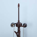 Bieye SS023 Lampshade Support with Finial for Tiffany Style Stained Glass Floor Lamp Table Lamp (G3/8 135mm Acorn)