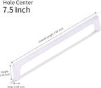 10 Pack 7.5 Inch(192mm) Hole Center Modern Matte White Cabinet Pull Handle Timeless Vanity Drawer Pull Handle Classic Cabinet Hardware for Kitchen Dresser Bathroom, Screws Included, M-White(7.5x10)