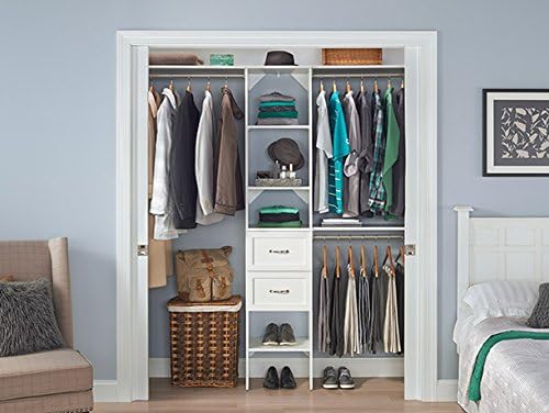 ClosetMaid SuiteSymphony Closet Organizer with Shelves and 2 Drawers, 16-Inch-Pure White