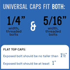 Stinky John's Tall Toilet Bolt Caps: Don't Cut Those Bolts! 100% Made in USA, Toilet Bolt Caps, Bolt Covers, Universal Fit, Flat Top 2 pack in ALMOND