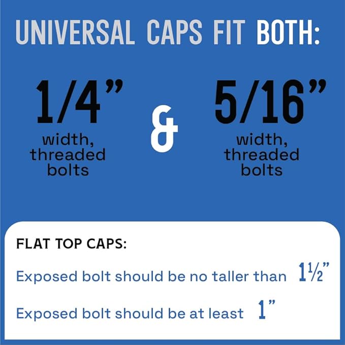 Stinky John's Tall Toilet Bolt Caps: Don't Cut Those Bolts! 100% Made in USA, Toilet Bolt Caps, Bolt Covers, Universal Fit, Flat Top 2 pack in ALMOND