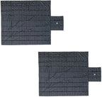 Mytee Products 2 Pack 24' x 27' Flatbed Trailer Lumber Tarp with 8 FT Drop - Heavy Duty Black 18 Oz Vinyl Waterproof Tarp for Truck/Trailers to Protect Cargo from Wind, Rain, Snow, and Sun