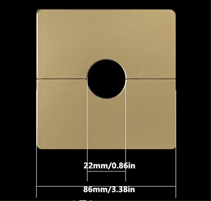 Wall Split Flange Plumbing Cover Plates Square Shower Arm Escutcheon Plate Pipe Flange Cover for Fixed Shower Head Faucet Standard Pipes (22mm/0.86in)